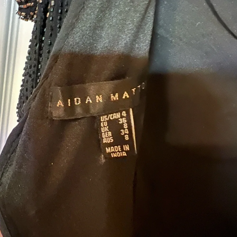 Aidan Mattox Beaded Fringe Dress - Size 4 - Picture 7 of 12